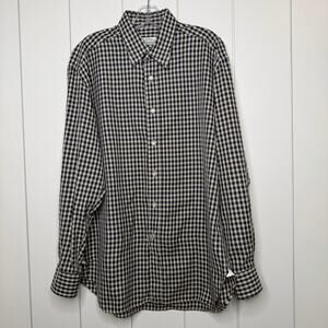 Borrelli Napoli Gingham Button-Up Shirt L Made in Italy Cotton